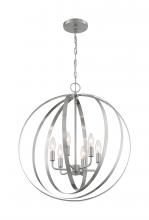  60/7048 - Pendleton - 6 Light Pendant with- Brushed Nickel Finish