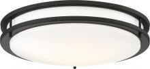  62/1437 - Glamour LED - 17" - Flush with White Acrylic Lens - Black Finish