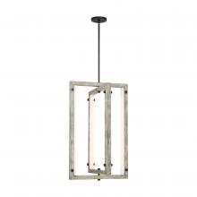  62/1551 - Alta - LED Pendant - Black with Gray Wood Finish