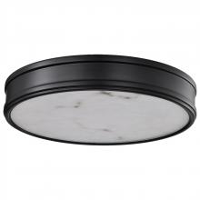 Nuvo 62/2101 - Kendall; 14 Inch LED Flush Mount; Matte Black with Alabaster Glass