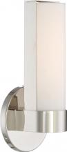  62/721 - Bond - Single LED Small Sconce with White Acrylic Lens - Polished Nickel Finish