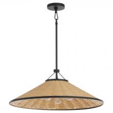  830-3-59 - Cona 24 inches 3 Light Pendant, Matte Black