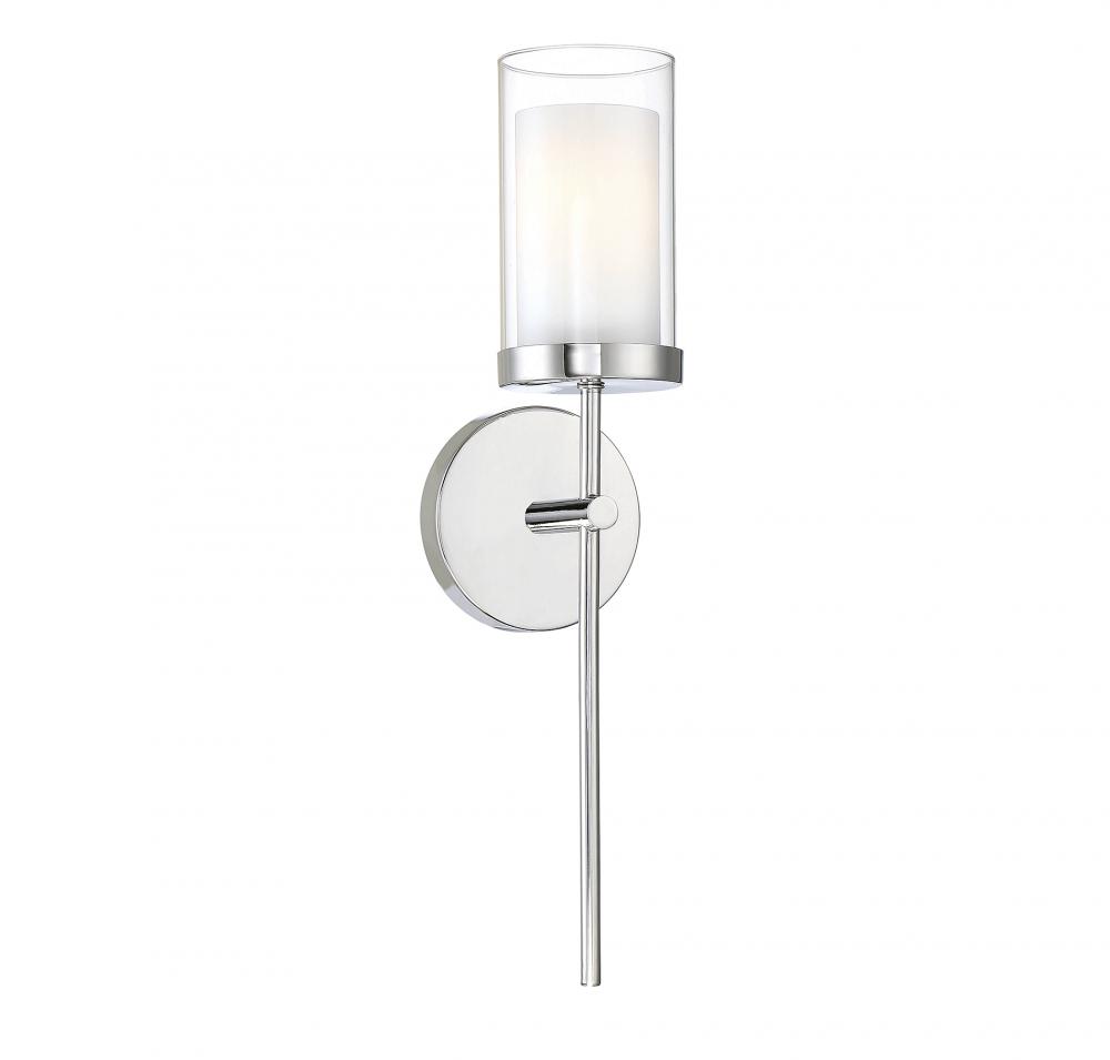 1-Light Wall Sconce in Chrome