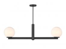  M100124MBK - 2-Light Linear Chandelier in Matte Black