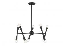  M100128MBK - 10-Light Chandelier in Matte Black