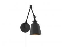  M90089MBK - 1-Light Adjustable Wall Sconce in Matte Black (Set of 2)