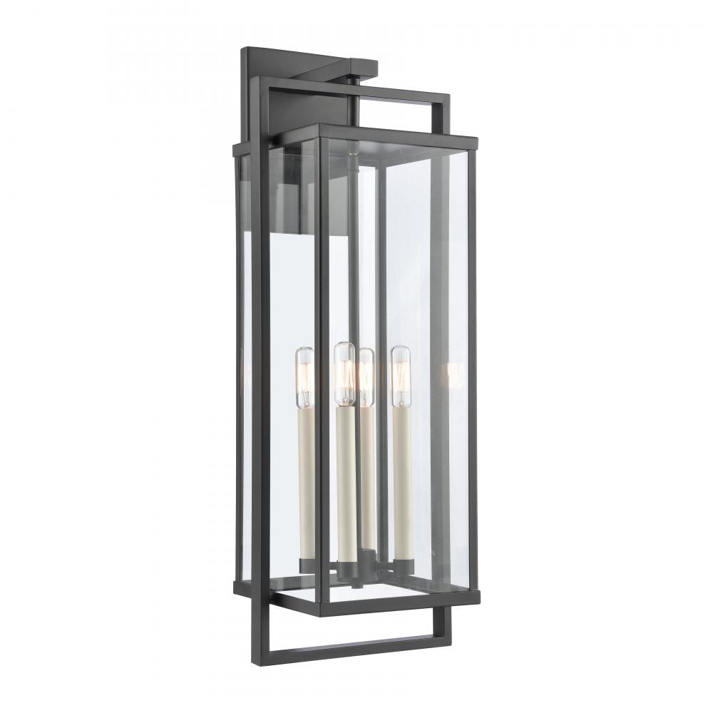 Gladwyn 30'' High 4-Light Outdoor Sconce - Matte Black