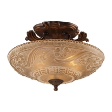 ELK Home 08101-AGB - Thomas - Restoration 16'' Wide 3-Light Semi Flush Mount - Antique Golden Bronze