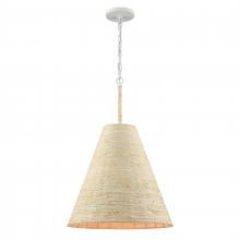  32456/1 - Abaca 17'' Wide 1-Light Pendant - Textured White