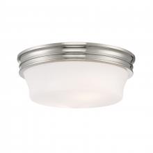  5912-PN-MO - Galen 14'' Wide 3-Light Flush Mount - Polished Nickel