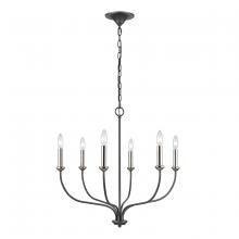  63096/6 - Madeline 25.75'' Wide 6-Light Chandelier - Dark Gray