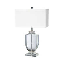  722 - Crystal Rectangular Urn Table Lamp