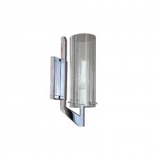  8143-CH-CL - Faceted 12.75'' High 1-Light Sconce - Chrome