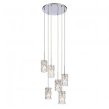  82198/6 - Forma de Crystal 17.5'' Wide 6-Light Pendant - Polished Chrome