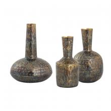  S0807-9776/S3 - Fowler Vase - Set of 3 Patinated Brass (2 pack)