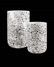  1200-0498 - Pari White Confetti Vase Set o