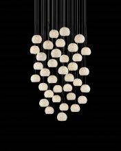  9000-0915 - Piero White 36-Light Round Multi-Drop Pendant