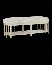  7000-0672 - Norene Gray Bench, Demetria Parchment