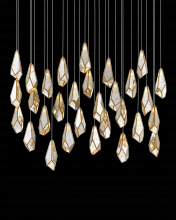  9000-0707 - Glace Mirror 30-Light Linear Multi-Drop Pendant