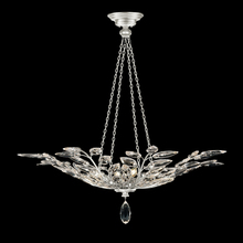 freight is 11.5% 753640-SF4 - Crystal Laurel 35"W Round Pendant